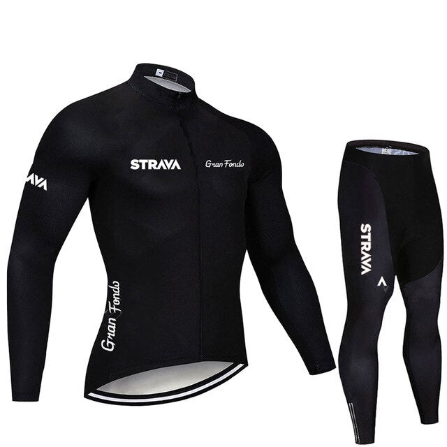 Men's Pro Team Cycling Jersey & Bib Shorts Set
