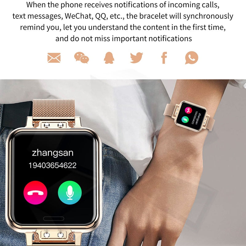 Women's Smart Watch – Heart Rate & Menstrual Cycle Fitness Tracker