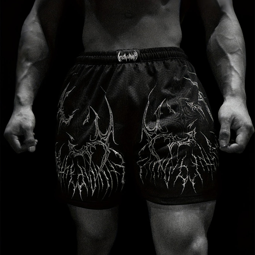 Men's Mesh Muscle Workout Shorts — Quick-Dry Breathable Fitness & Beach Shorts