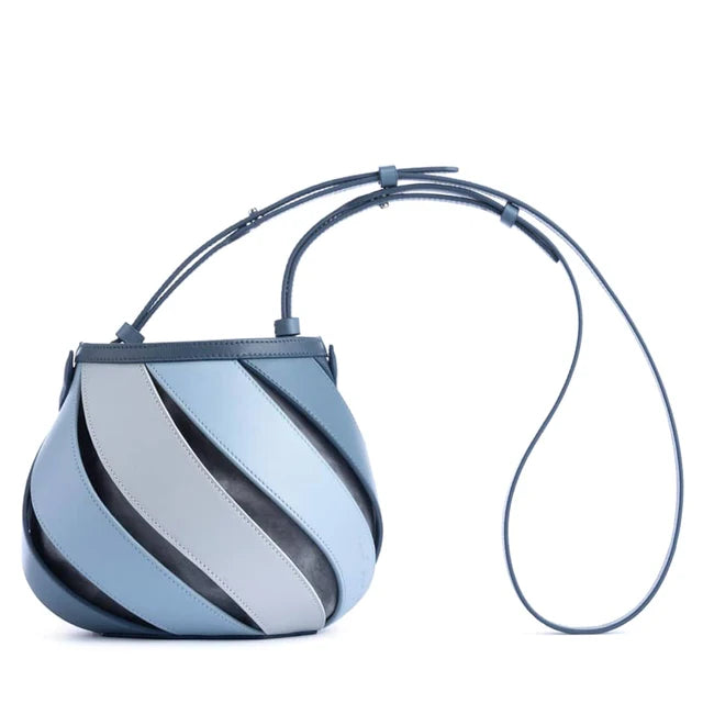 Colorful Stripe PU Leather Crossbody Bag