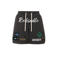 Men's Embroidered Letter Wide-Leg Hip Hop Shorts