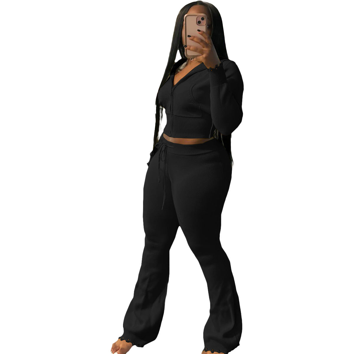 Women's 3D Knit Sweater & Pants Set