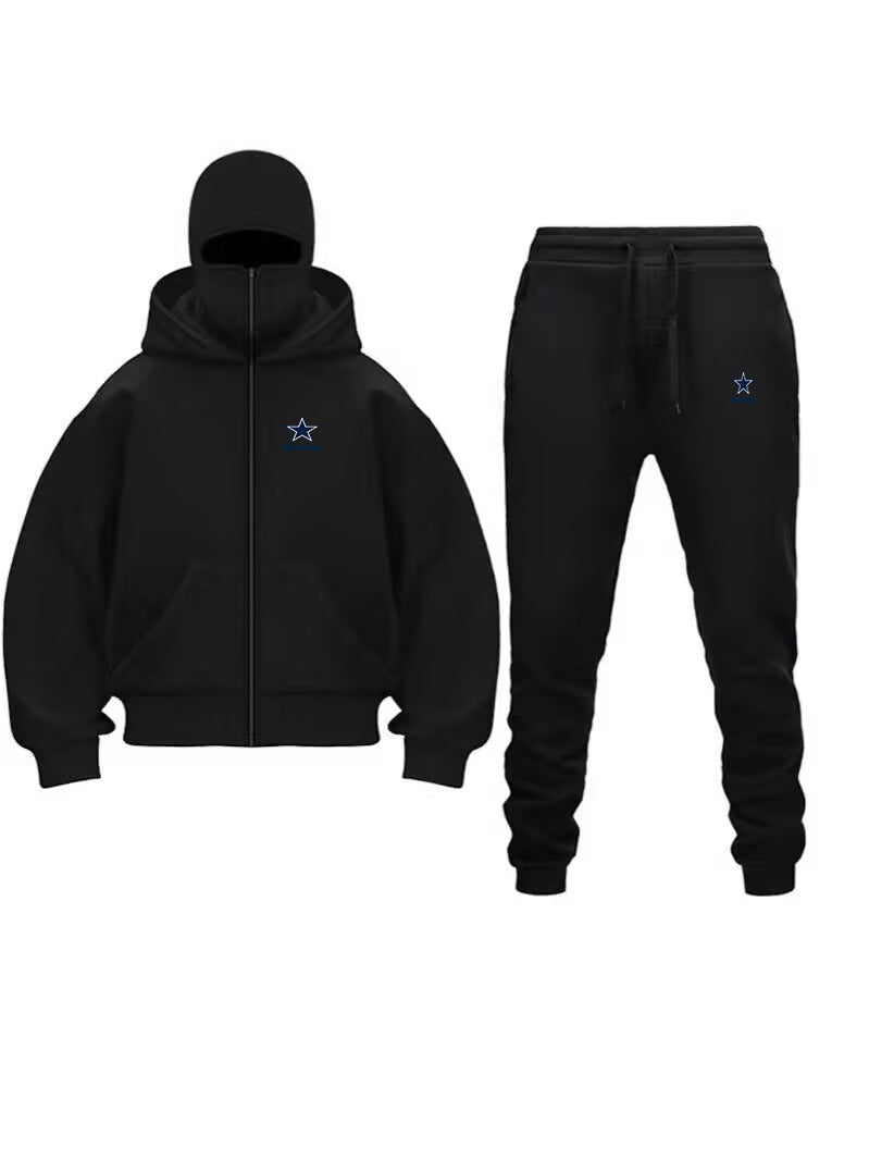 Men's Double-Hooded Zip-Up Sweatshirt