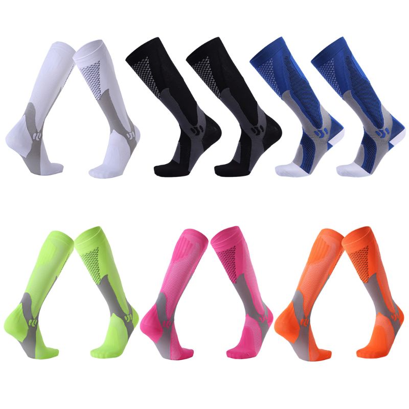 Unisex Compression Gradient Sports Socks – Arch & Calf Support for Running, Soccer & Cycling