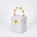 Pearl & Crystal Acrylic Box Clutch