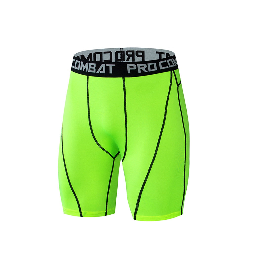 Men's Compression Bodybuilding Gym Shorts – Elastic Tight Fit