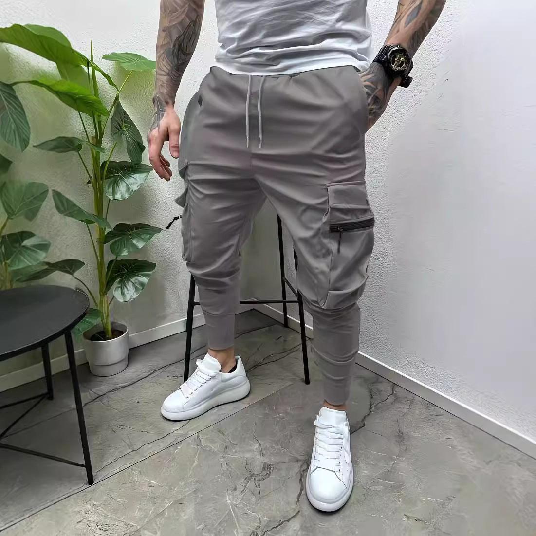 Men's Multi-Pocket Hip-Hop Slim Fit Cargo Pants