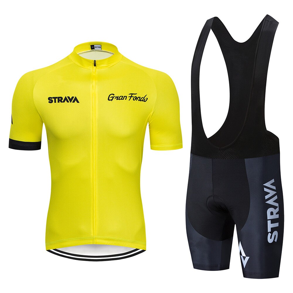 Men's Pro Team Cycling Jersey & Bib Shorts Set