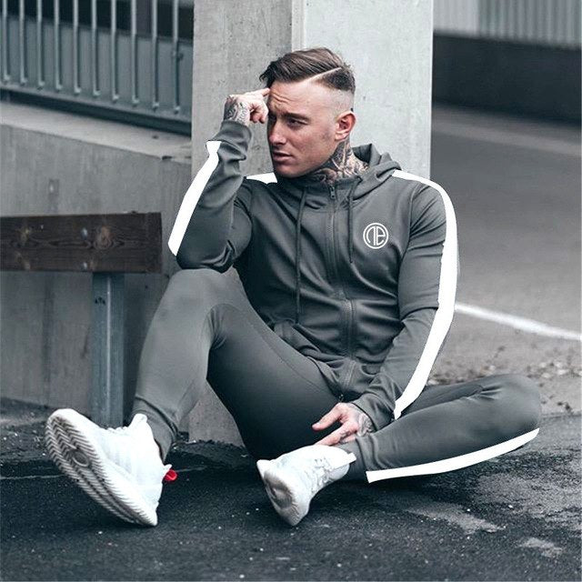 Men's Cotton Sport Tracksuit Set – Hoodie & Jogger Pants
