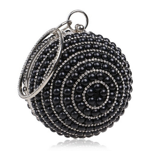 Crystal Ball Tassel Evening Clutch