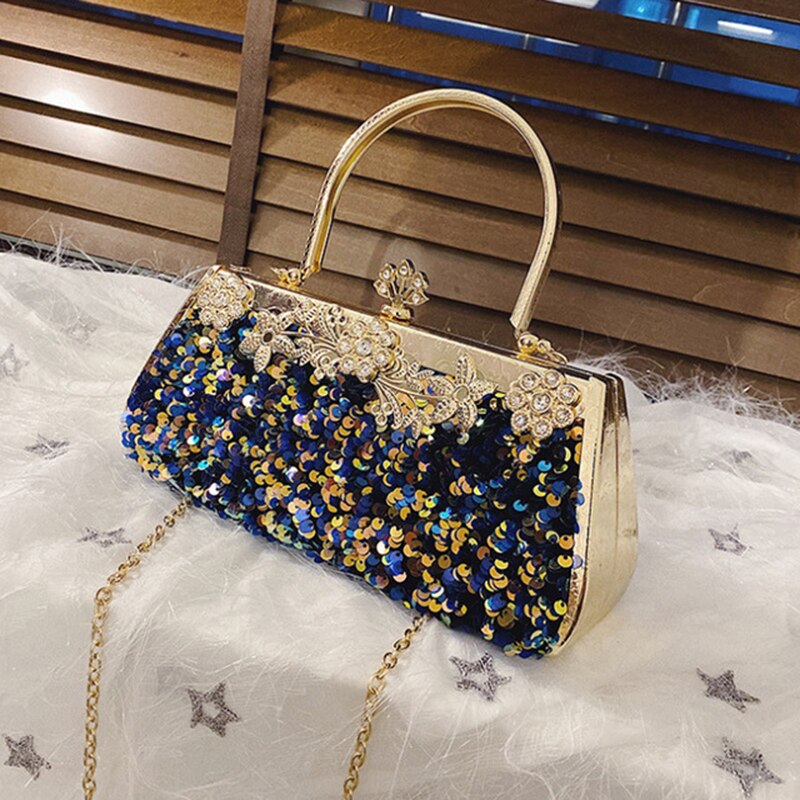 Sequin Rhinestone Evening Clutch