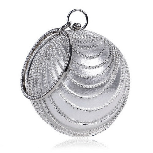 Crystal Ball Tassel Evening Clutch
