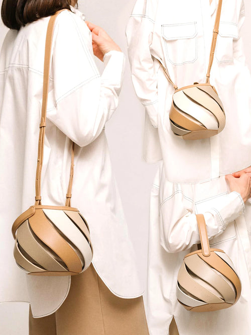 Colorful Stripe PU Leather Crossbody Bag