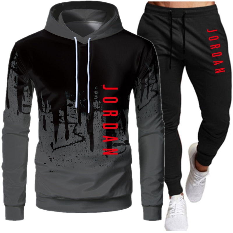 Men's Hooded Tracksuit Two-Piece Set
