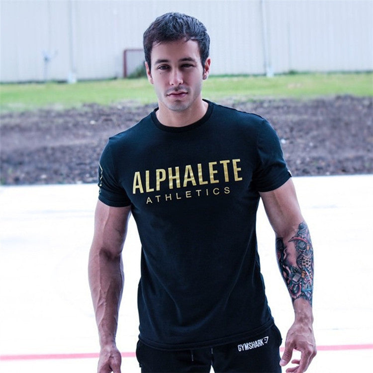 Men's Quick-Dry Cotton Training T-Shirt — Muscle Fit Workout Tee