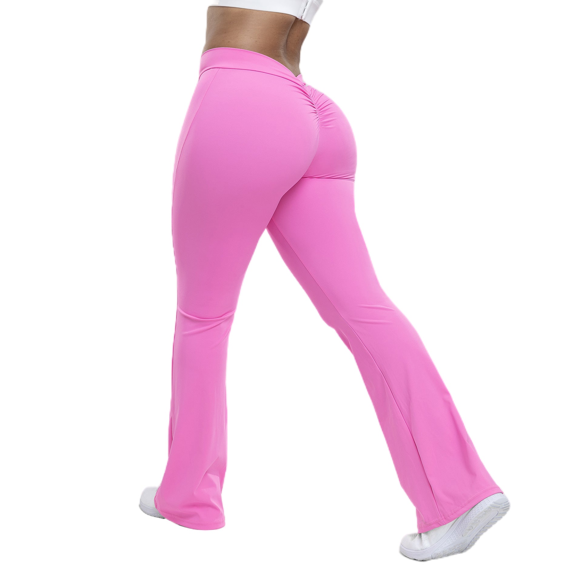 Women's High Waist Hip-Lift Trumpet Flare Pants — Yoga & Wide Leg Fitness Trousers