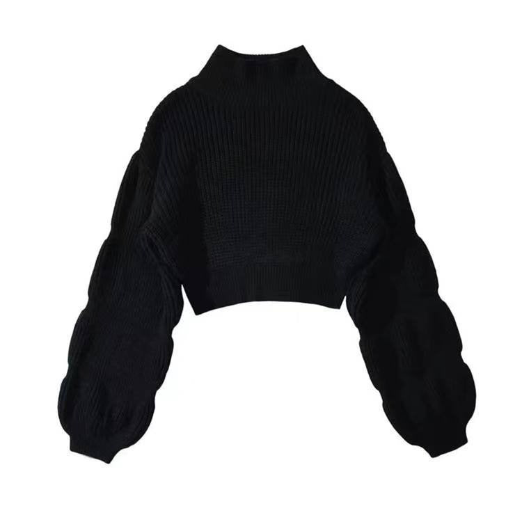 Slim Crop Pullover Sweater