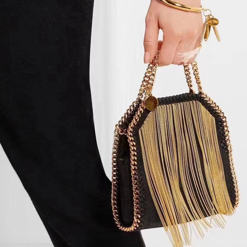 Women's Tassel Chain Crossbody Shoulder Bag