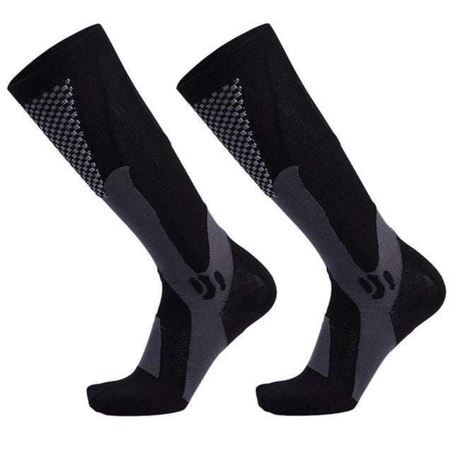 Unisex Compression Gradient Sports Socks – Arch & Calf Support for Running, Soccer & Cycling