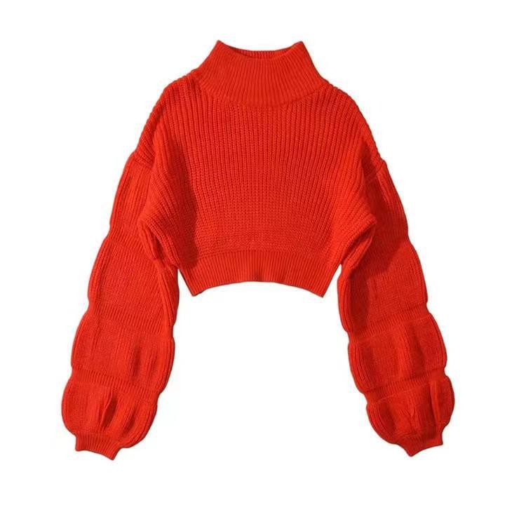 Slim Crop Pullover Sweater