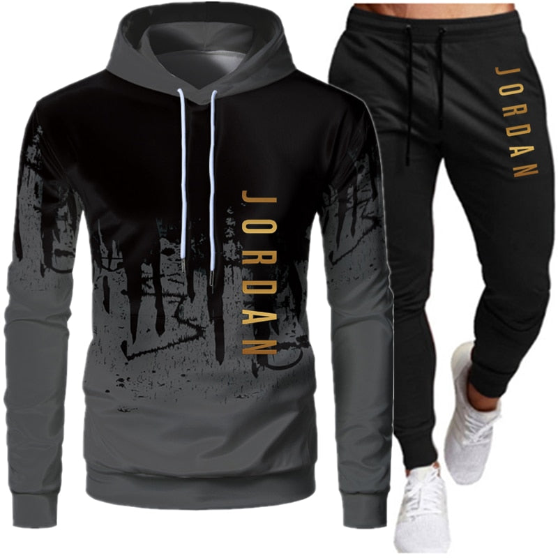 Men's Hooded Tracksuit Two-Piece Set