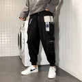 Men's Hip Hop Print Beam Foot Cargo Jogger Pants