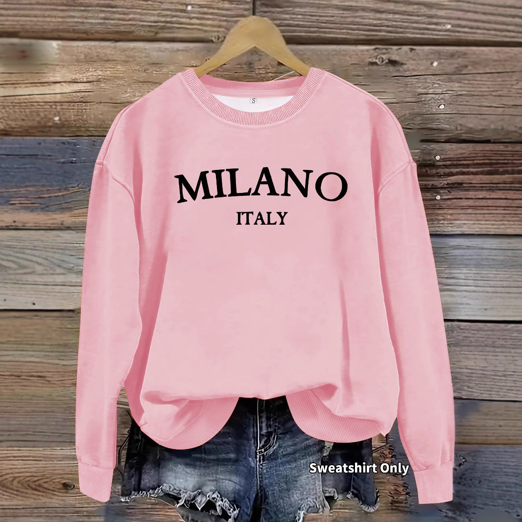 Women's Milano Print Long-Sleeve Sweatshirt