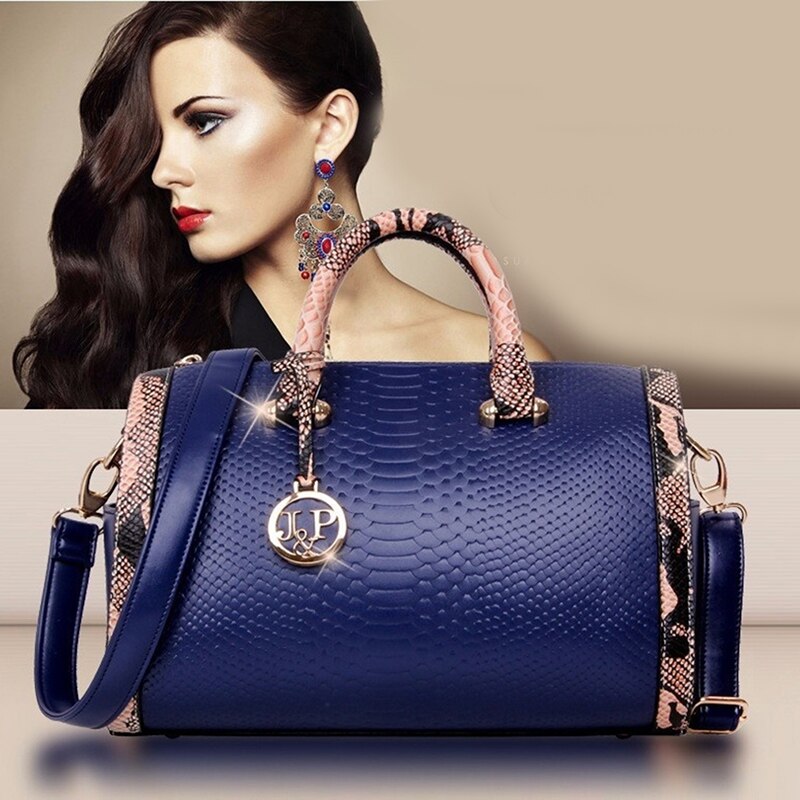Women's Crocodile Print PU Leather Crossbody Bag – Structured Shoulder Bag