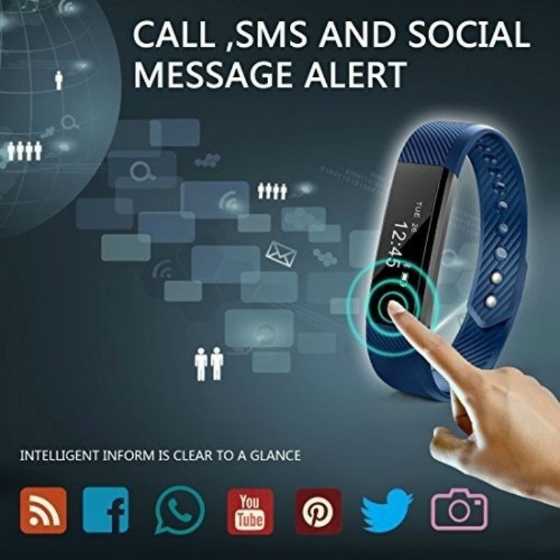 ID115 Smart Fitness Bracelet – Pedometer, Sleep Monitor & IP67