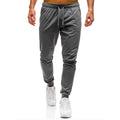 Men's Elastic Waist Fitness Joggers — Casual Solid Colour Workout Sweatpants