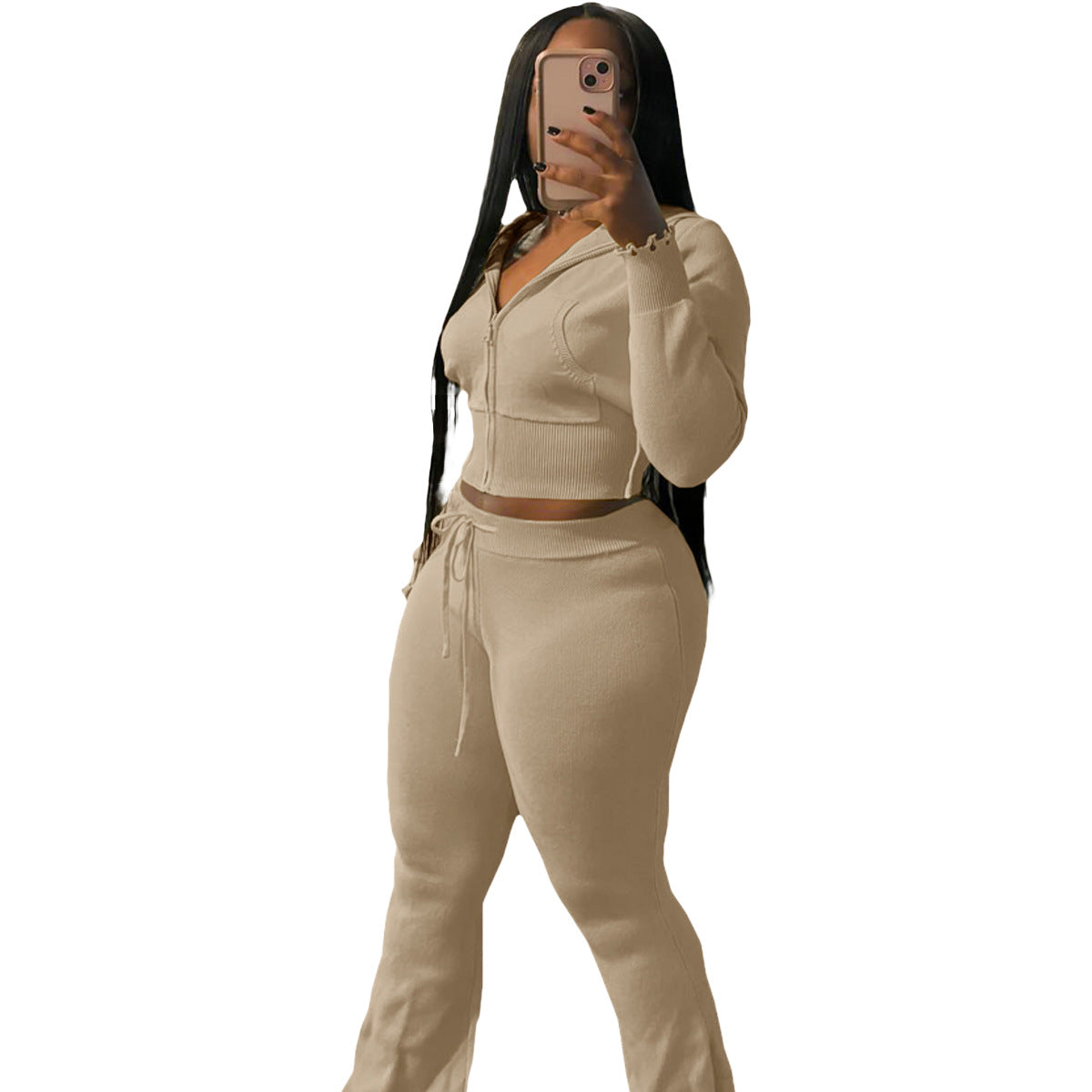 Women's 3D Knit Sweater & Pants Set