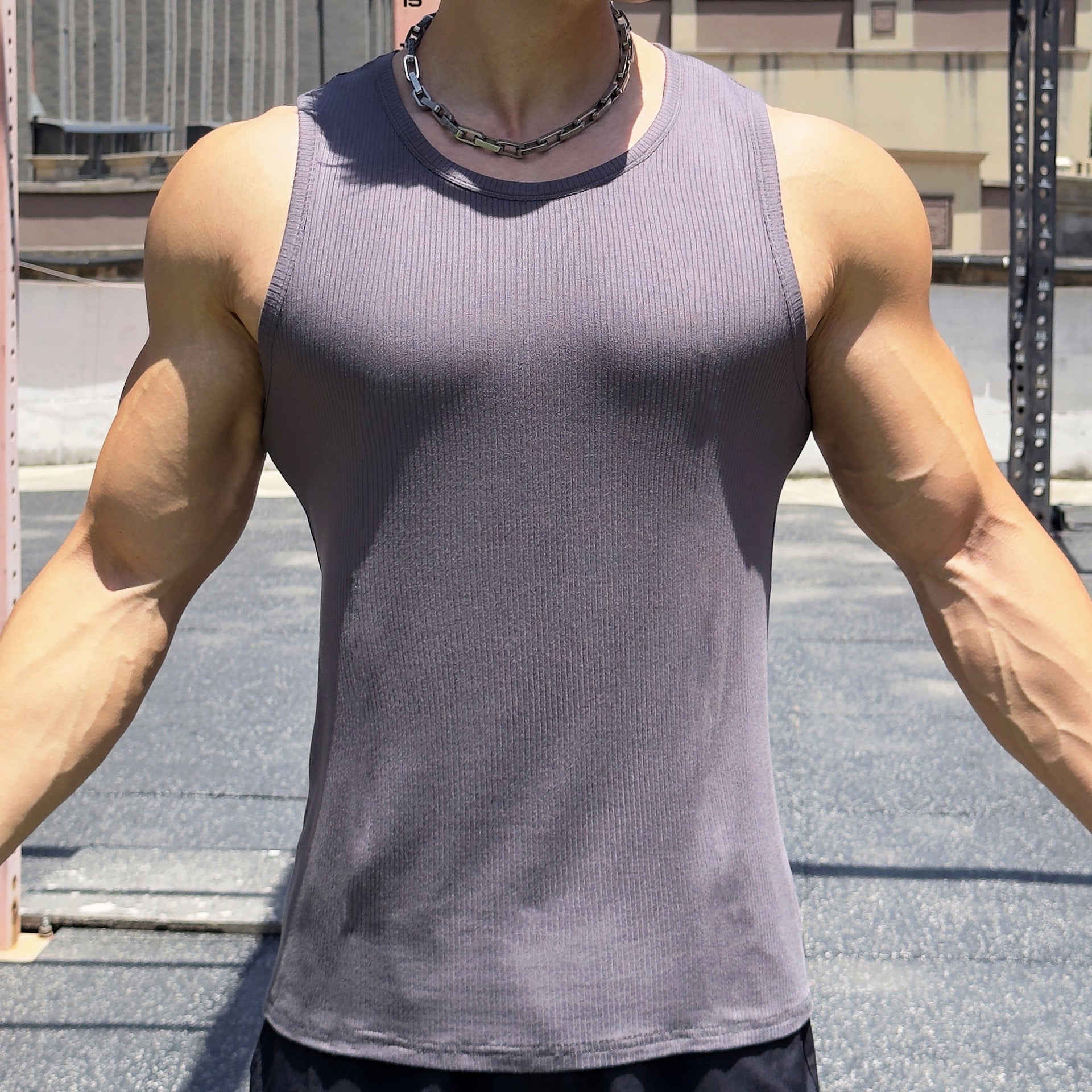 Men's Breathable Loose Muscle Vest — Fitness Training Tank Top