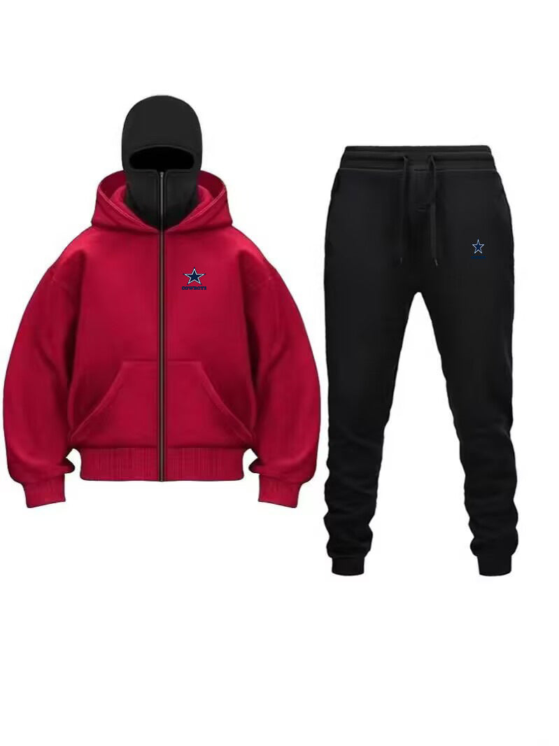 Men's Double-Hooded Zip-Up Sweatshirt
