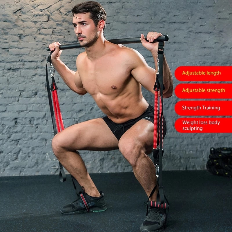 Resistance Band Pilates Stick & Pull Rope