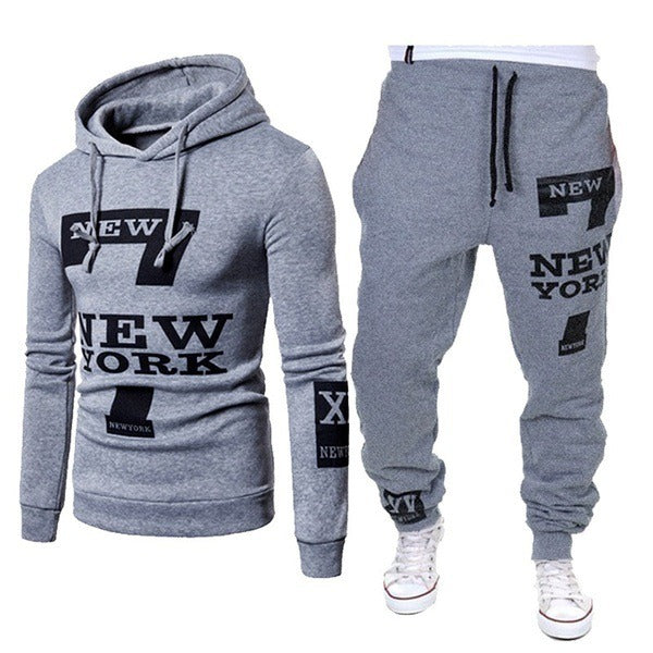 Men's Hooded Sweater & Pants 2-Piece Set