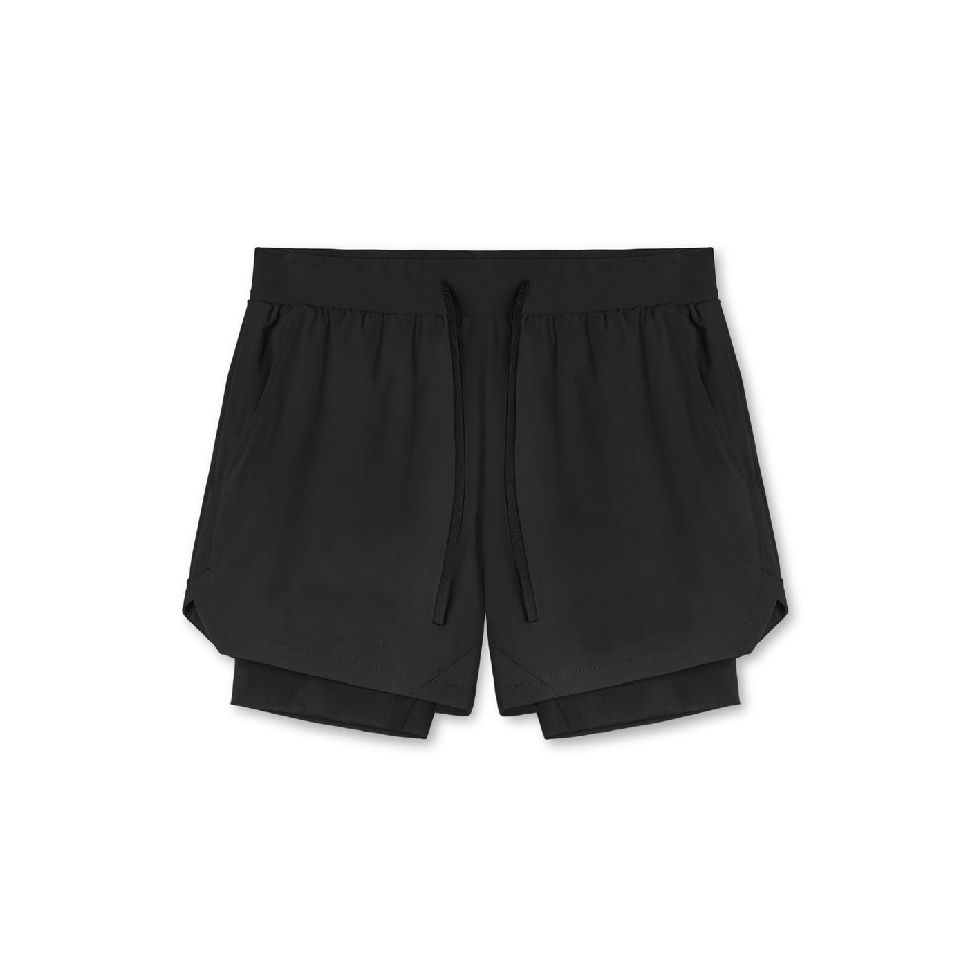 Men's Quick-Dry Double-Layer Basketball & Training Shorts — Stretch Nylon Fitness Shorts