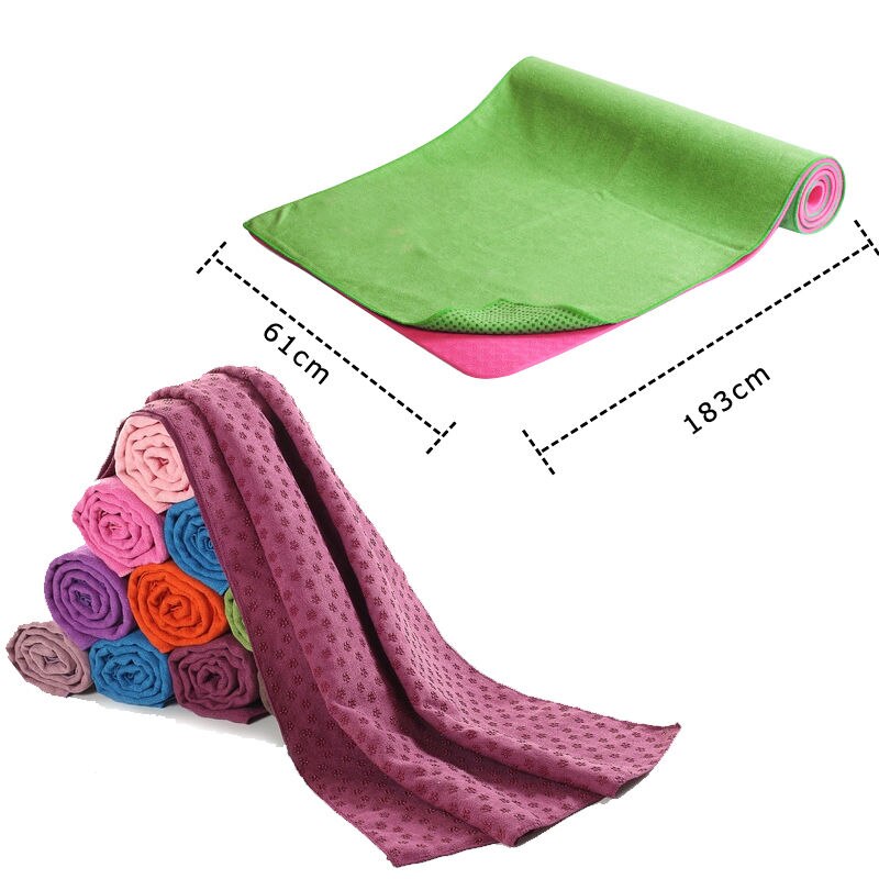 Non-Slip Yoga Mat Cover Towel – 183x63cm, 10 Colours