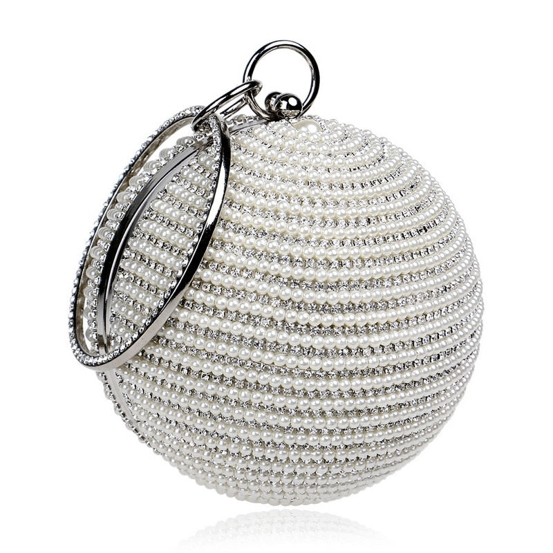 Crystal Ball Tassel Evening Clutch