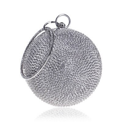 Crystal Ball Tassel Evening Clutch
