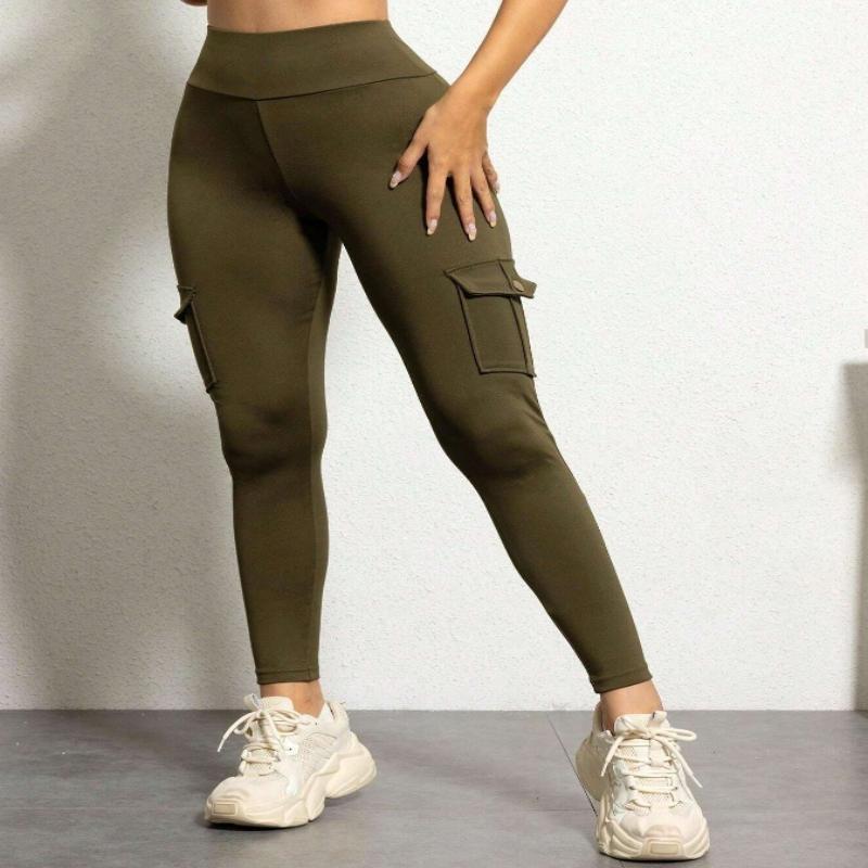 Women's Cargo Patchwork Fitness Pants — Athletic Running Trousers