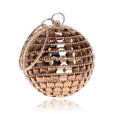 Crystal Ball Tassel Evening Clutch