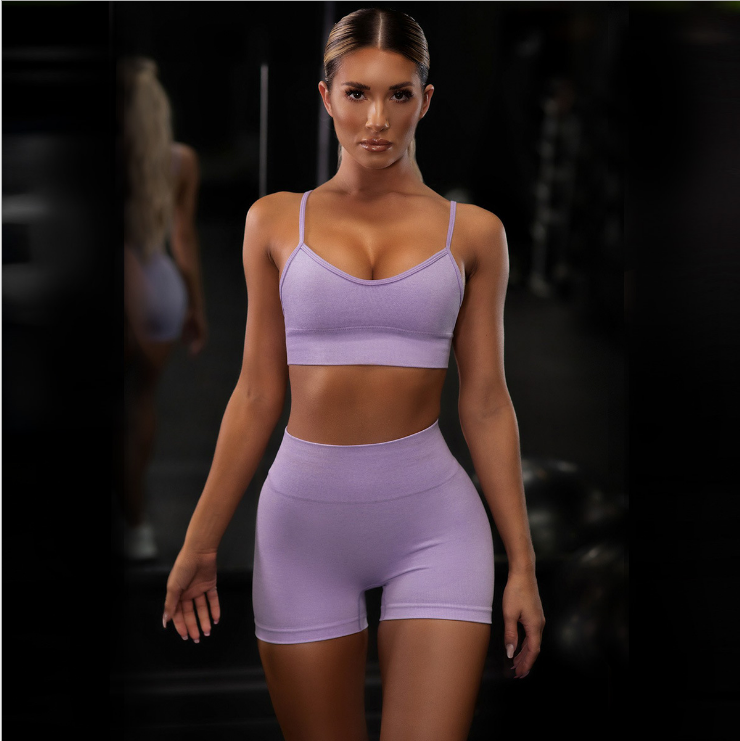 Women's Sling Sports Bra & Yoga Fitness Suit — 2-Piece Set
