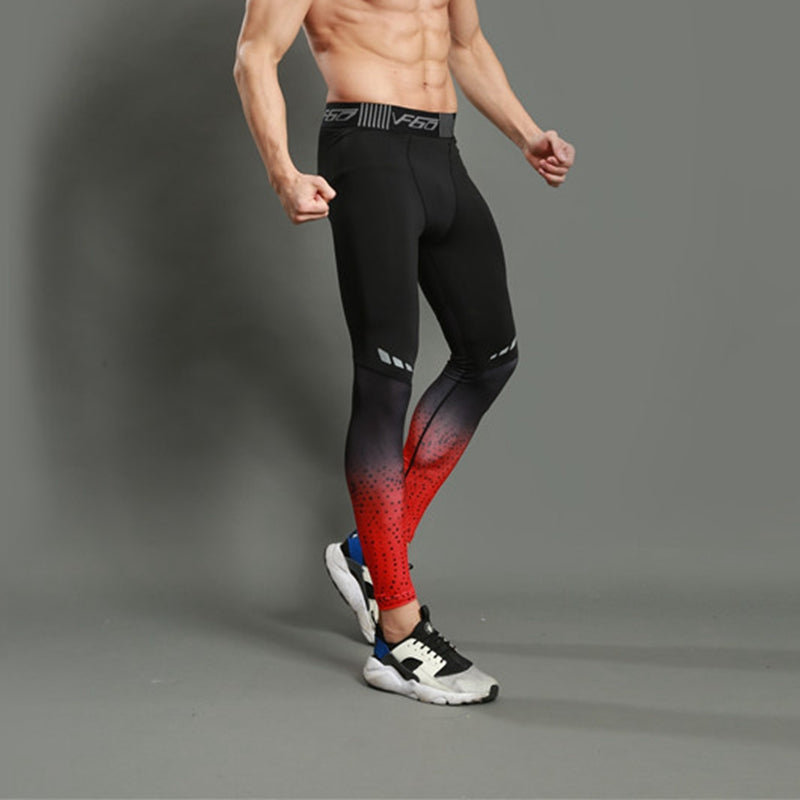 Men's Compression Running Tights – Slim Fit Sport Leggings for Gym & Training