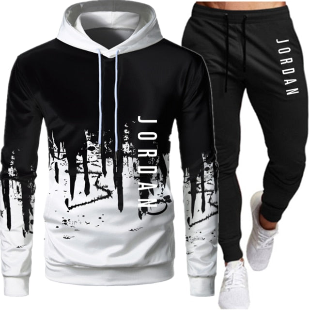Men's Hooded Tracksuit Two-Piece Set