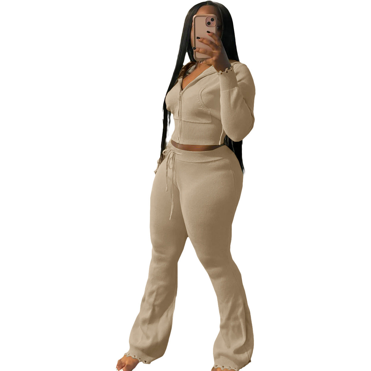 Women's 3D Knit Sweater & Pants Set