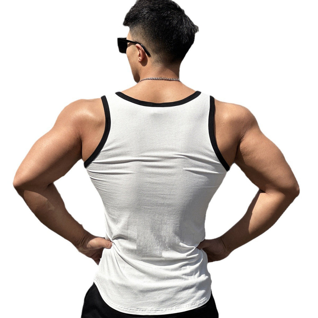 Men's Sleeveless Muscle Fitness Vest — Sports Tank Top for Running & Gym