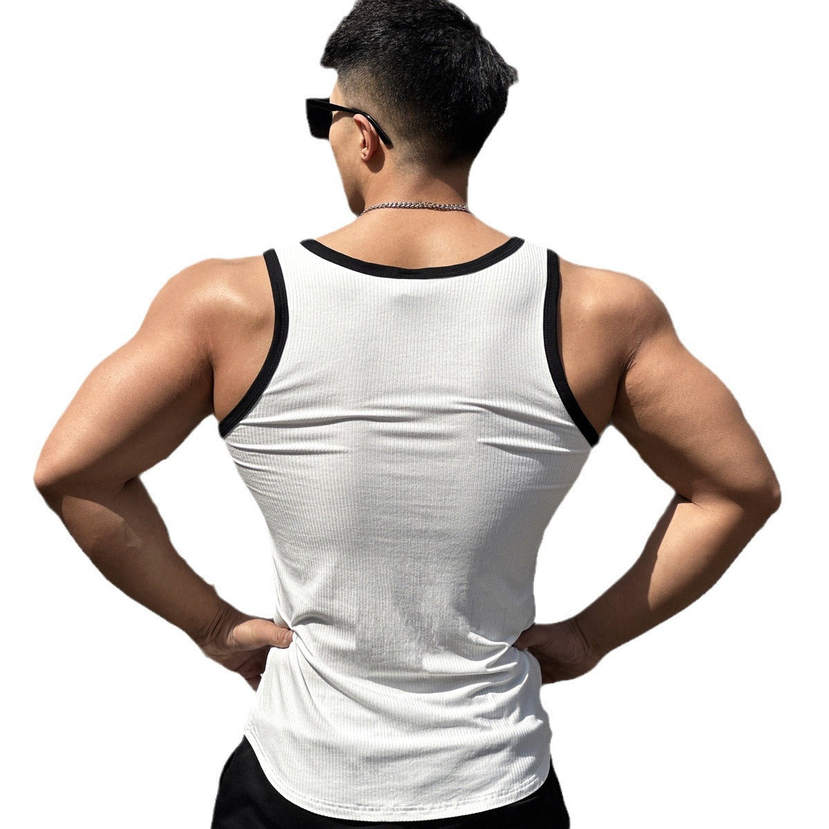 Men's Sleeveless Muscle Fitness Vest — Sports Tank Top for Running & Gym