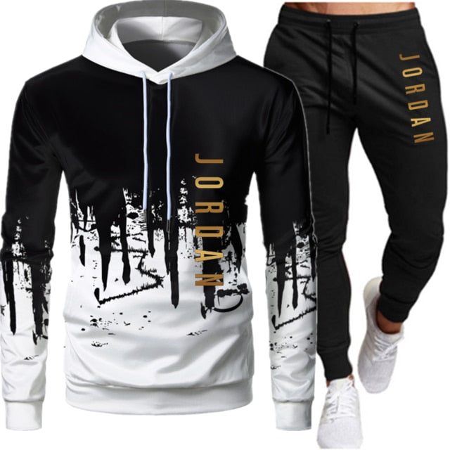 Men's Hooded Tracksuit Two-Piece Set
