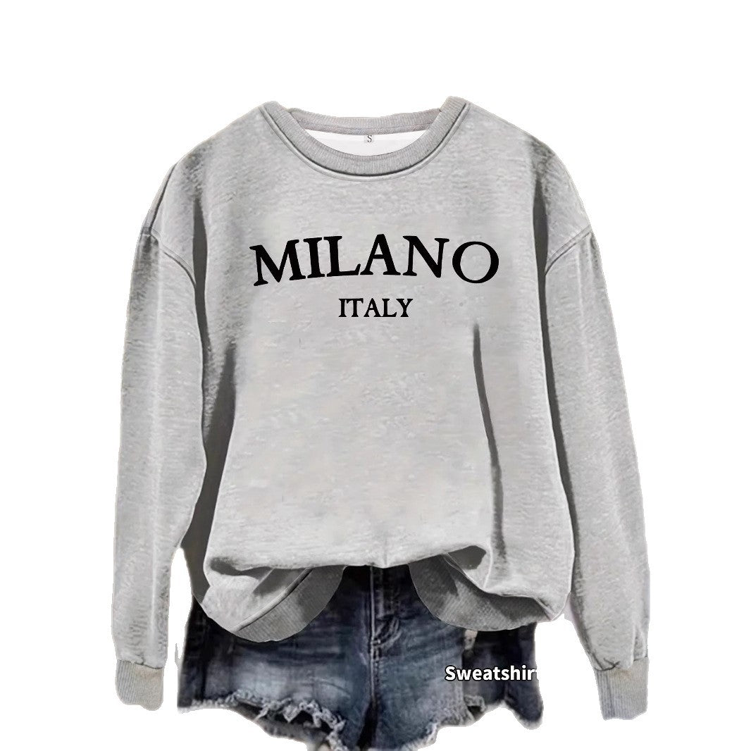 Women's Milano Print Long-Sleeve Sweatshirt