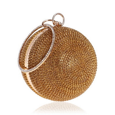Crystal Ball Tassel Evening Clutch